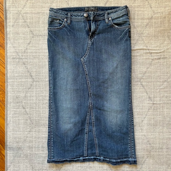 Silver Jeans Denim Maxi Skirt - Picture 5 of 9